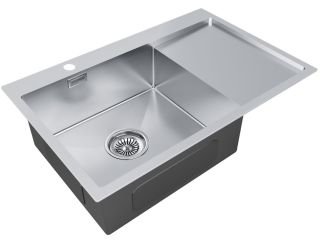 Мойка кухонная Paulmark Kroner PM217851-BSL левая брашированная нержавеющая сталь